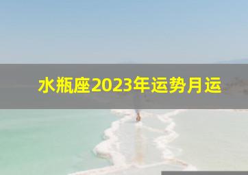 水瓶座2023年运势月运,水瓶座2023运势及运程