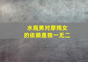 水瓶男对摩羯女的依赖是独一无二,水瓶男摩羯女谁吃定谁