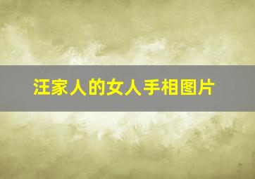 汪家人的女人手相图片,汪家人说的那个女人是谁