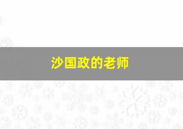 沙国政的老师,沙国政武术经典套路