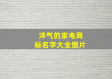 洋气的家电商标名字大全图片,好听的电器商标名字