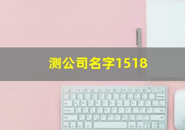 测公司名字1518,测公司名字吉凶