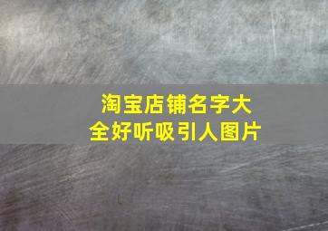 淘宝店铺名字大全好听吸引人图片,淘宝店铺取名大气唯美的店铺名称