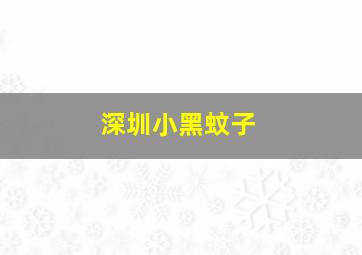 深圳小黑蚊子,深圳小黑蚊子事件真相