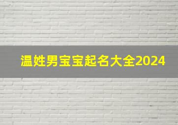 温姓男宝宝起名大全2024,温姓男宝宝起名大全两字