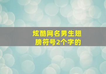 炫酷网名男生翅膀符号2个字的,男生网名两个字高冷带符号男生两个字高冷带符号的网名有哪些