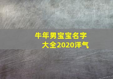 牛年男宝宝名字大全2020洋气,好听的属牛男孩名字