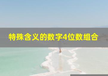 特殊含义的数字4位数组合,特殊数字四位