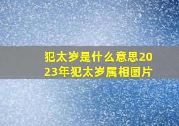 犯太岁是什么意思2023年犯太岁属相图片,2023年冲太岁的属相有哪几个