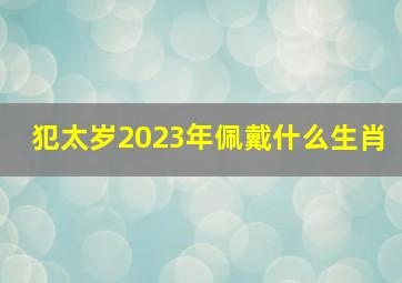 犯太岁2023年佩戴什么生肖,犯太岁是什么生肖2023