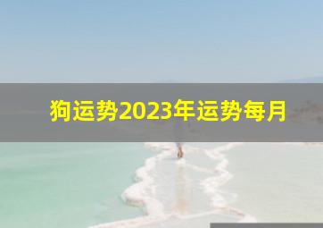 狗运势2023年运势每月