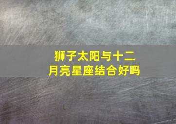 狮子太阳与十二月亮星座结合好吗,太阳狮子与十二个月亮星座