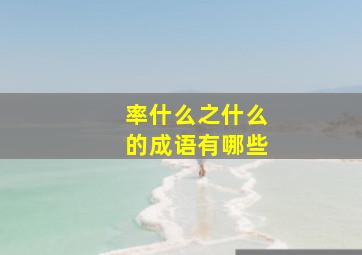 率什么之什么的成语有哪些,率什么词语