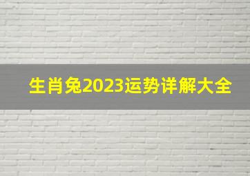 生肖兔2023运势详解大全,生肖兔2023运势详解大全及解析