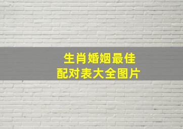 生肖婚姻最佳配对表大全图片,生肖婚姻最佳配对表大全图片男