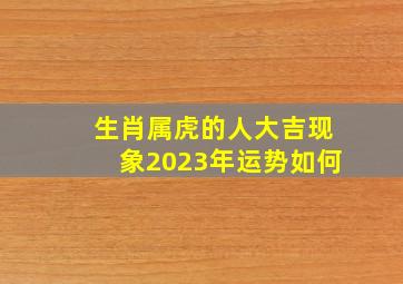 生肖属虎的人大吉现象2023年运势如何,1974年属虎人女在2023年运势好吗1974年属虎2023年财富运势如何