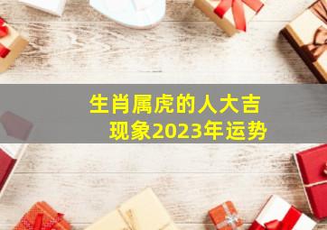 生肖属虎的人大吉现象2023年运势,74年属虎男性2023年运势及运程