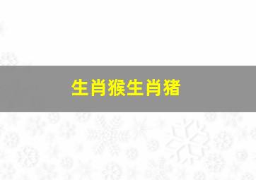 生肖猴生肖猪,生肖属猴和属猪合吗相合配对指数查询