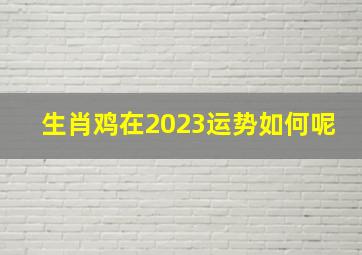 生肖鸡在2023运势如何呢,属鸡在2023年运势怎么样