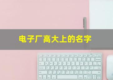 电子厂高大上的名字,电子厂取名字大全