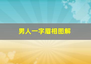 男人一字眉相图解,男人一字眉毛看相图解