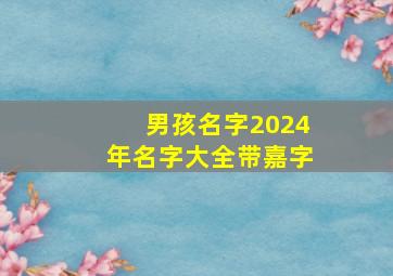 男孩名字2024年名字大全带嘉字,姓名大全男孩嘉什么好