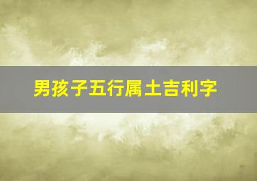 男孩子五行属土吉利字,男孩子五行属土的字