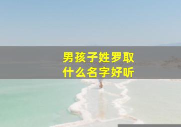 男孩子姓罗取什么名字好听,男孩姓罗叫什么名字好听