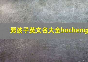 男孩子英文名大全bocheng,小孩的英文名字大全男孩