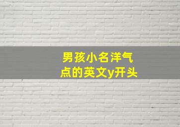 男孩小名洋气点的英文y开头,好听的男孩英文名y开头