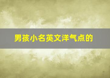 男孩小名英文洋气点的,男孩儿小名英文名