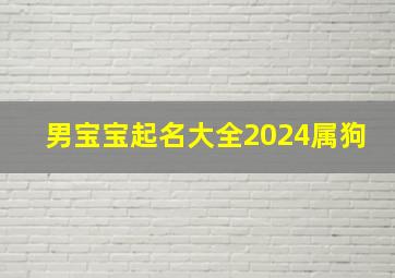 男宝宝起名大全2024属狗,2024年男孩取名