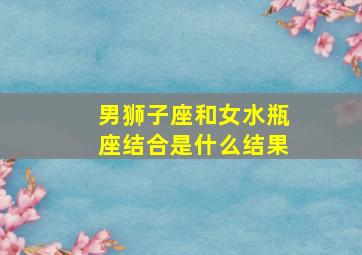 男狮子座和女水瓶座结合是什么结果,男狮子女水瓶座配对