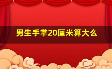 男生手掌20厘米算大么,男生手掌20厘米算大么还是小