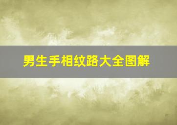 男生手相纹路大全图解,男生手相纹路清晰