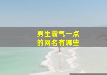 男生霸气一点的网名有哪些,男生最霸气的网名字