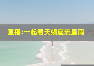 直播:一起看天蝎座流星雨,天蝎座流星雨什么时候会出现2024几点