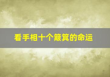 看手相十个簸箕的命运,看手相十个簸箕的命运怎么样