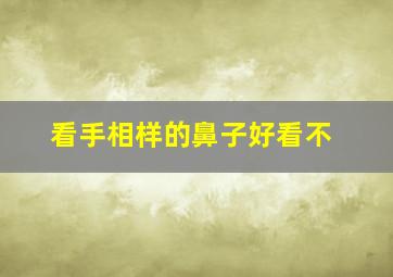 看手相样的鼻子好看不,从手相可以看出什么