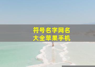 符号名字网名大全苹果手机,带符号个性网名