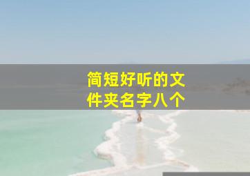 简短好听的文件夹名字八个,文件夹好听的名字大全