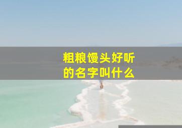 粗粮馒头好听的名字叫什么,粗粮馒头好听的名字叫什么来着