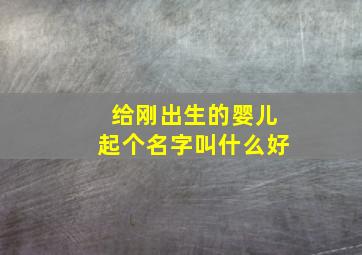 给刚出生的婴儿起个名字叫什么好,刚出生的婴儿取什么名字好听