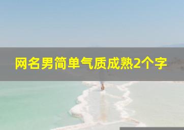 网名男简单气质成熟2个字,网名男简单气质成熟2个字霸气