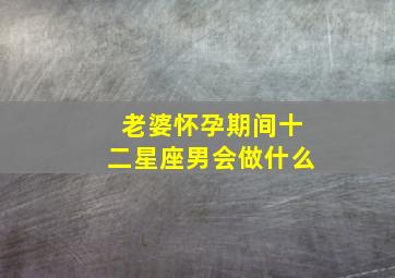 老婆怀孕期间十二星座男会做什么