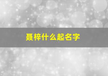 聂梓什么起名字,聂取什么名字好