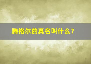 腾格尔的真名叫什么？,腾格尔的真名叫什么来着