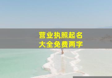 营业执照起名大全免费两字,营业执照取名字参考免费