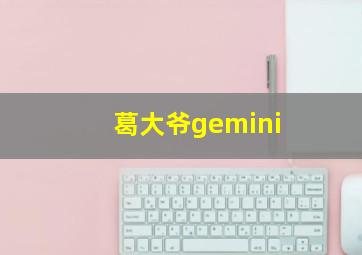 葛大爷gemini,葛大爷gemini个人资料