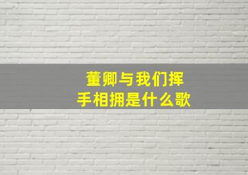 董卿与我们挥手相拥是什么歌,董卿与我们挥手相拥是什么歌名